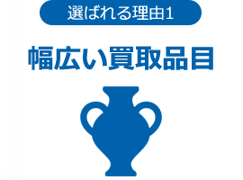 選ばれる理由１　幅広い買取品目