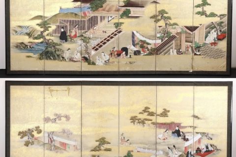 風俗図屏風などをお引き受けいたしました。