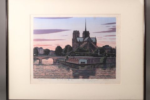 杉山元次の木版画などお買取いたしました