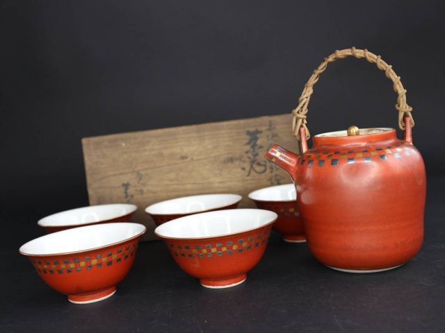 九谷焼 須田菁華 造 茶器揃など煎茶道具数点お買取いたしました