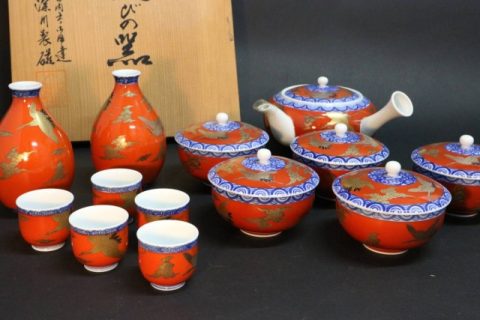 深川製磁 酒器、茶器揃お買取いたしました
