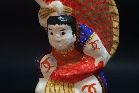 広島県の郷土人形、常石張子人形の鯛担ぎ金時などお買取いたしました