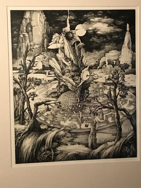 清原啓子さんの銅版画「領土」をお買取いたしました